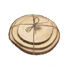 Lipper International 3 Piece Acacia Tree Bark Board Set IG1646